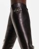 Love Moschino Love Moschino high heeled knee boots in black - 3