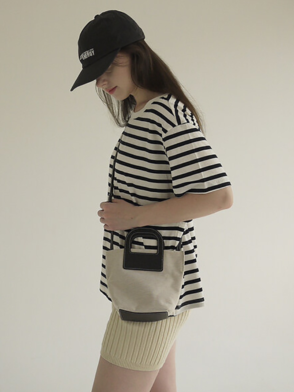 love slow stay [Exclusive]Handle Canvas Mini Bag_2color