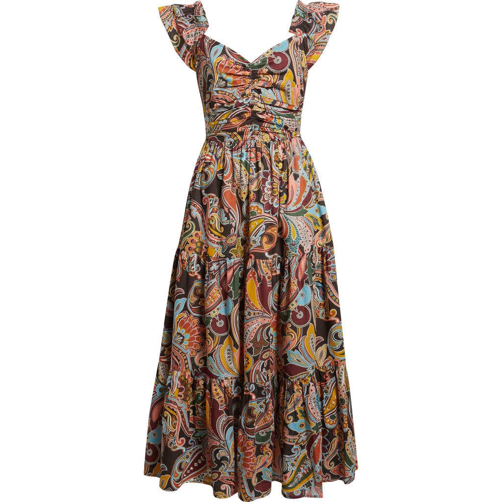 LOVE THE LABEL LOVE THE LABEL Lindsey Print Ruffle Maxi Dress