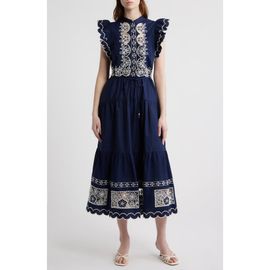 LOVE THE LABEL LOVE THE LABEL Romy Embroidered Midi Dress
