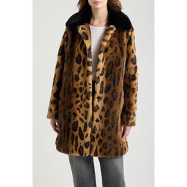 Love Token Love Token Imani Leopard Faux Fur Coat 