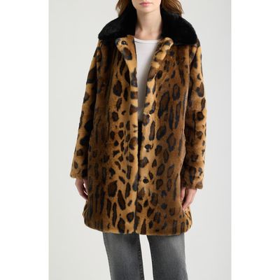 Love Token Love Token Imani Leopard Faux Fur Coat 