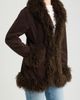 Love Token Love Token Natalia Faux Suede Coat with Faux Fur Trim - 3