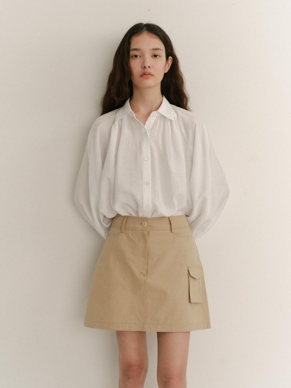 LOVE US U Eeay Pocket Skirt_Beige