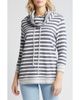 Loveappella Loveappella Cowl Tie Stripe Pullover - 1
