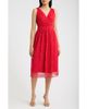 Loveappella Loveappella Cross Mesh Midi Dress - 1