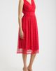 Loveappella Loveappella Cross Mesh Midi Dress - 3
