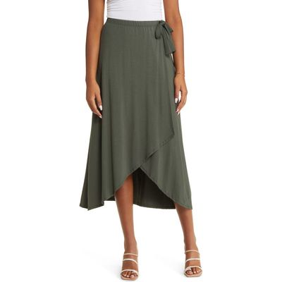 Loveappella Loveappella Faux Wrap Skirt
