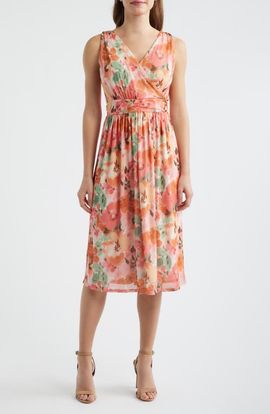 Loveappella Loveappella Floral Print Swing Dress