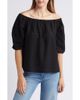 Loveappella Loveappella Off the Shoulder Eyelet Top - 1