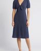 Loveappella Loveappella Polka Dot Puff Sleeve Midi Dress - 1