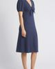 Loveappella Loveappella Polka Dot Puff Sleeve Midi Dress - 3