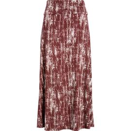 Loveappella Loveappella Roll Top Printed Maxi Skirt
