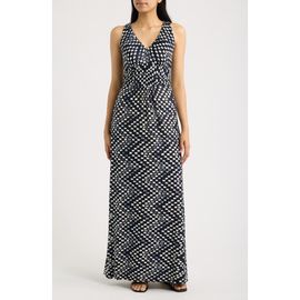 Loveappella Loveappella Ruched Empire Waist Maxi Dress