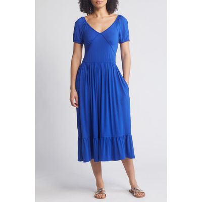 Loveappella Loveappella Short Sleeve Midi Dress