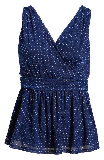 Loveappella Loveappella Sleeveless Peplum Top