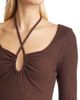 Loveappella Loveappella Tie Keyhole Long Sleeve Midi Dress - 4