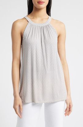 Loveappella Loveappella Tile Print Knit Tank