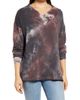 Loveappella Loveappella Wide Neck Tie Dye Tunic Pullover - 1