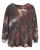 Loveappella Loveappella Wide Neck Tie Dye Tunic Pullover - 5