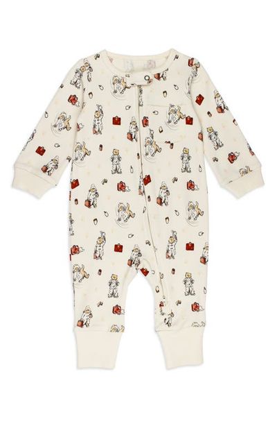 L'Ovedbaby L'Ovedbaby Adventure Paddington Organic Cotton Zip Romper 