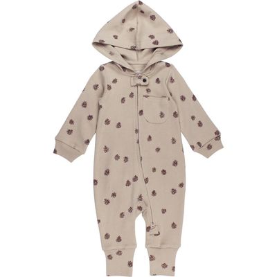 L'Ovedbaby L'Ovedbaby Print Organic Cotton Hooded Romper