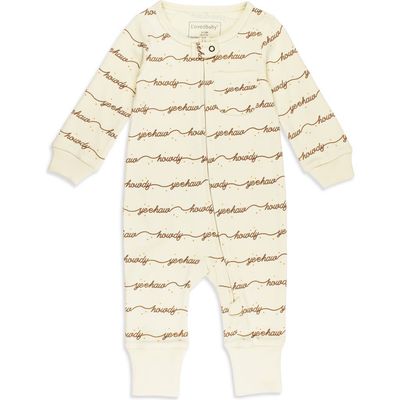 L'Ovedbaby L'Ovedbaby Print Organic Cotton Zip Romper