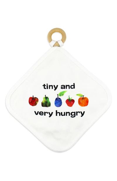 L'Ovedbaby L'Ovedbaby x 'The Very Hungry Caterpillar™' Lovey Organic Cotton Cloth with Removable Teether Ring