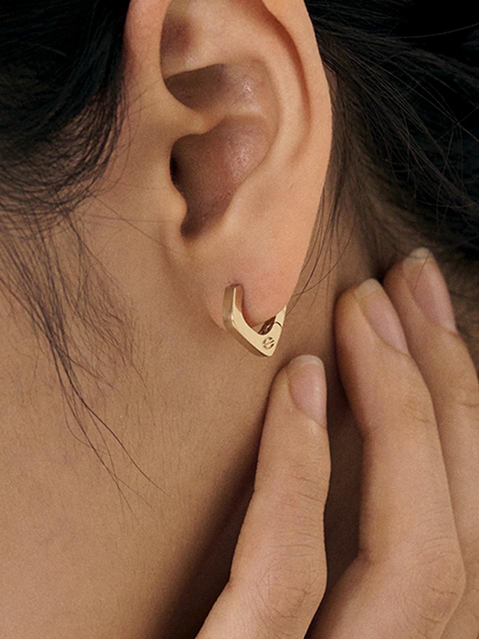 LOVEMBER Silver 925 Angle Hoops