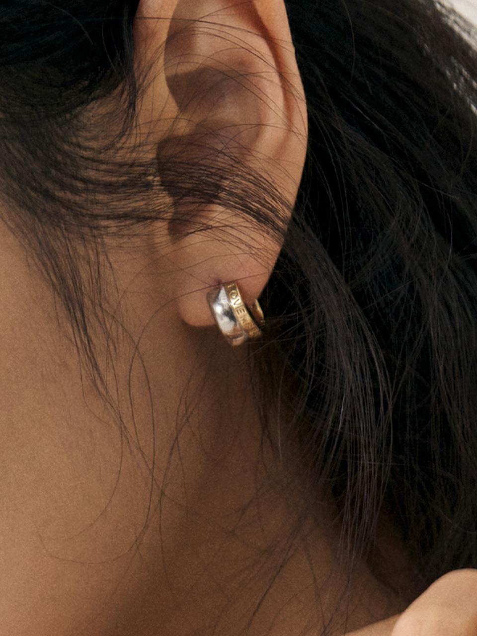LOVEMBER Silver 925 Essential Hoops Earrings