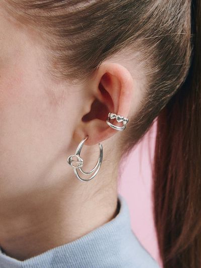 LOVEMBER Silver 925 Heart Earcuff