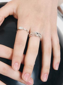 LOVEMBER Silver 925 LVM Link Ring (S)