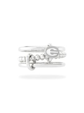 LOVEMBER Silver 925 LVM Link (S) Ring [White]