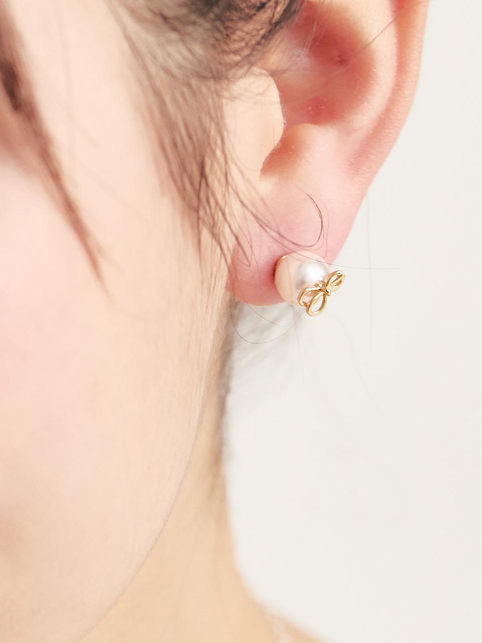 LOVEMBER [Silver 925] Pearl Button Studs