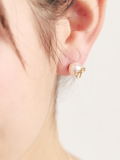 LOVEMBER [Silver 925] Pearl Button Studs