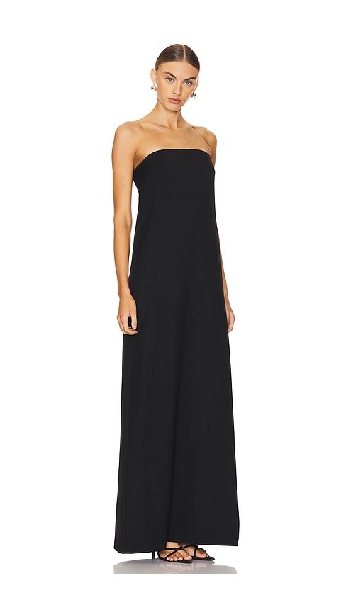 long sleeve wool maxi dress Black Wool Maxi Shirt Dress – Long Sleeve Minimalist Elegant dress wit