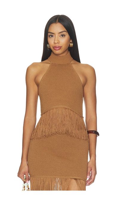 Lovers and Friends Lovers and Friends Chrissa Halter Fringe Crop Top