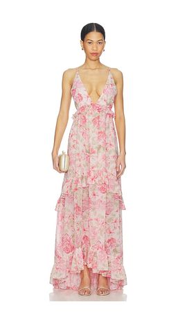 chinese dress ladies Petal and Pup Women's Betina Bow Front Maxi Dress
