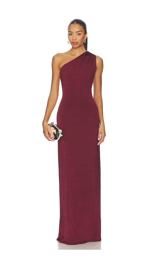 strapless open back dress One Shoulder Joy Lavender – Meow and Barks Boutique