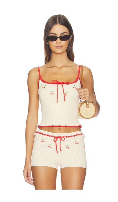 Lovers and Friends Lovers and Friends Felina Cherry Embroidered Tank
