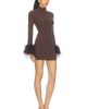 Lovers and Friends Lovers and Friends Jaymie Feather Mock Neck Dress - 2