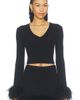 Lovers and Friends Lovers and Friends Mckina Feather V Neck Sweater - 1