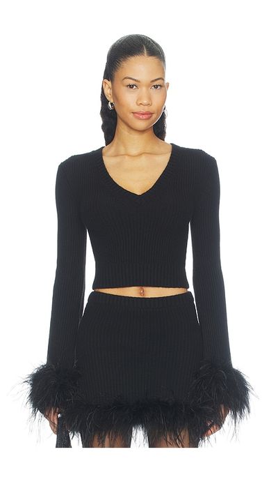 Lovers and Friends Lovers and Friends Mckina Feather V Neck Sweater