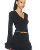 Lovers and Friends Lovers and Friends Mckina Feather V Neck Sweater - 2