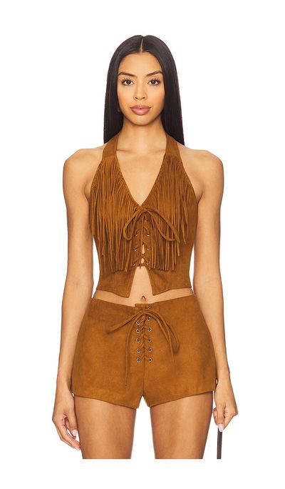 Lovers and Friends Lovers and Friends Noella Faux Suede Top