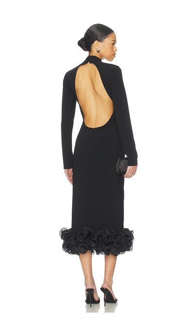 midi dress vest Black and Ivory Square Neck Vest Midi Dress