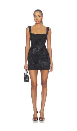 alix mini dress in black & vanilla lovers and friends Revolve