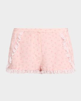 LoveShackFancy Adna Floral Shorts