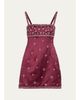 LoveShackFancy Casslouie Embellished Satin Mini Dress - 1