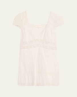 LoveShackFancy - Women's Acelin Jacquard Ruffle Minidress